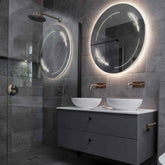 Espejo LED Redondo | Control por interruptor de pared | Luz blanca neutra - Reyze Seria Good Vibes Model 2